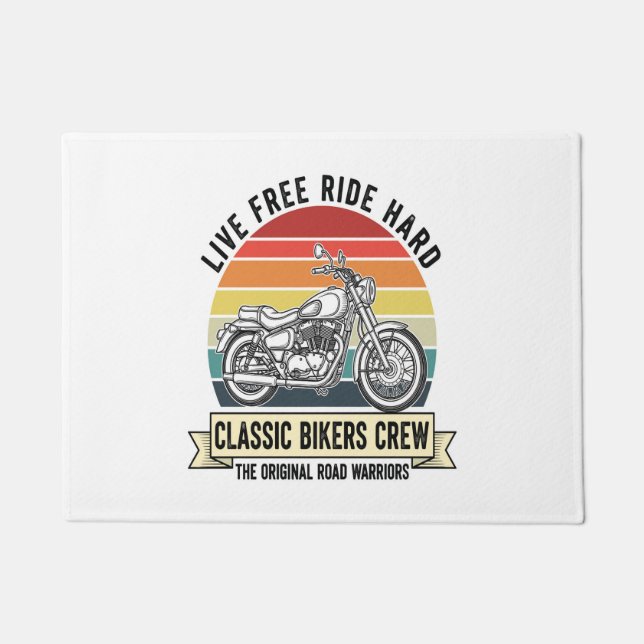Classic Bikers Crew Motorcycle.jpg Doormat (Front)