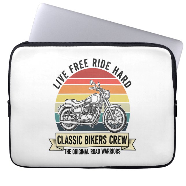 Classic Bikers Crew Motorcycle.jpg Laptop Sleeve (Front)