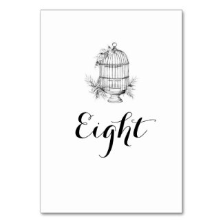 Classic Birdcage Table Names / Numbers Table Card