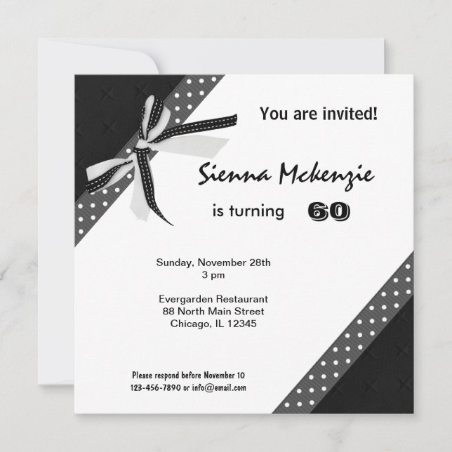 Classic Birthday Invitation (Front)