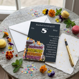Classic birthday invitation card
