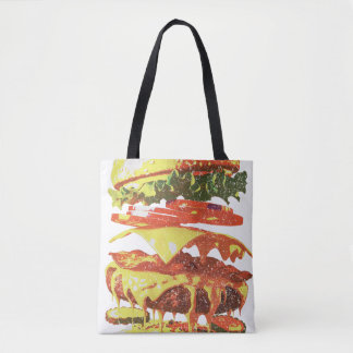 Classic Bite Since Forever – Vintage Burger Drip Tote Bag