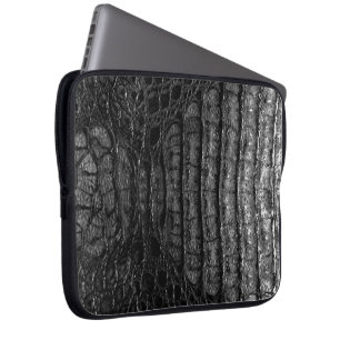 Classic Black Alligator Skin #2 Laptop Sleeve