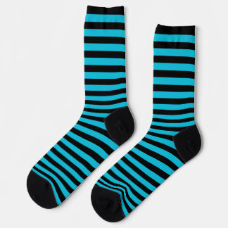 Classic Black and Blue Striped Socks
