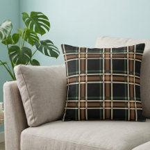 Classic Black and Brown Heritage Plaid Tartan