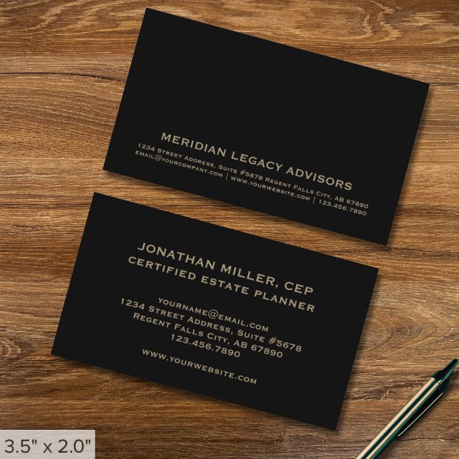 Classic Black and Gold Business Card (Creator Uploaded)