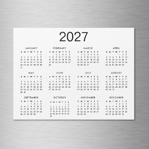 Classic Black And White 2025 Calendar