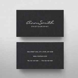 Classic Black and White Business Card