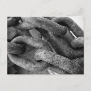 Classic Black and White Chain Postcard