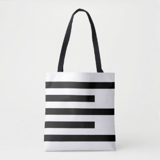 Classic Black and White Chic Tote Bag