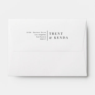 Classic Black and White Elegant Invitation Envelope