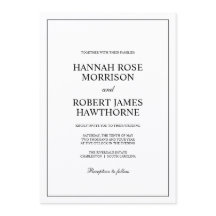 Classic Black and White Elegant Minimalist Wedding