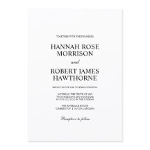 Classic Black and White Elegant Minimalist Wedding