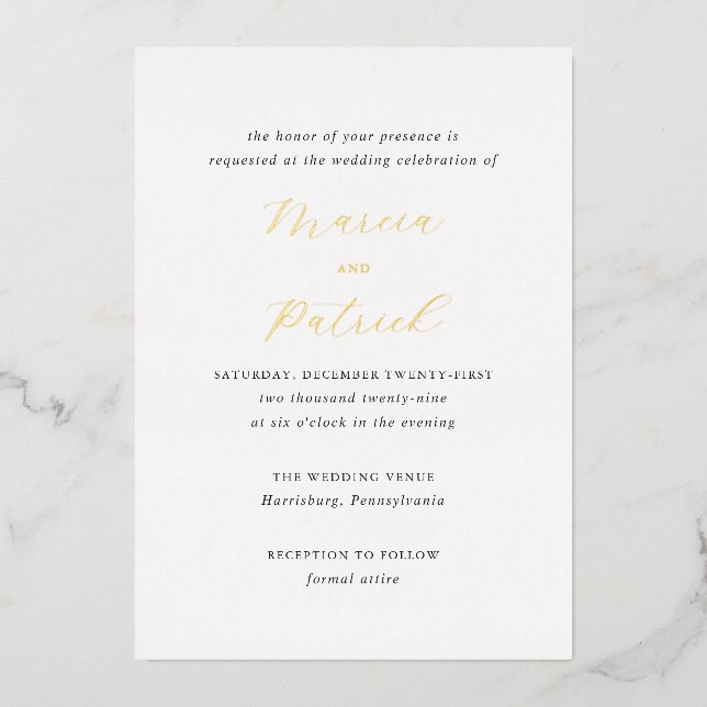 Classic Black and White Elegant Wedding (Front)