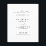 Classic Black and White Elegant Wedding Program<br><div class="desc">Classic wedding program with a simple and minimal black and white design with a combination of traditional serif fonts and an elegant script along with your date in a large format for a modern touch.  This elegant program is great for a formal wedding.</div>