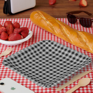 Classic Black and White Gingham Farmhouse Paper Plate