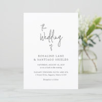Classic Black and White Modern Wedding
