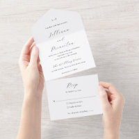 Classic Black and White Monogram Elegant Wedding