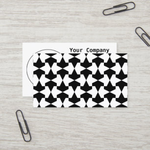 Classic Black and White Muslim Mamluks Pattern Business Card
