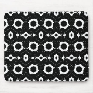 classic black and white pattern mousepad