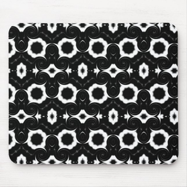 classic black and white pattern mousepad (Front)