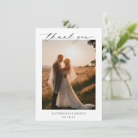 Classic Black and White Photo Elegant Wedding