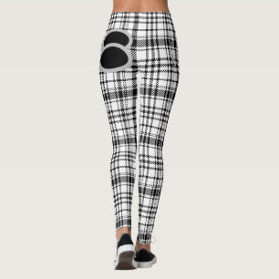  Classic Black and White Plaid  Leggings