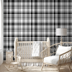 Classic Black and White Plaid Wallpaper