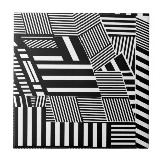 Classic Black and White Stripe Tile