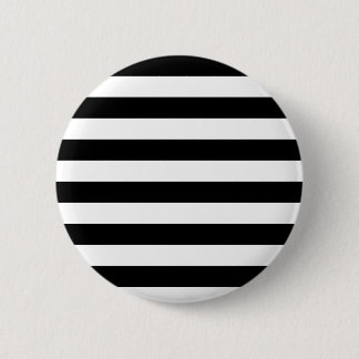 CLASSIC BLACK AND WHITE STRIPES 6 CM ROUND BADGE