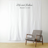 Classic Black and White Timeless Wedding Backdrop