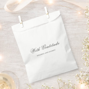 Classic Black and White Timeless Wedding Favour Bag