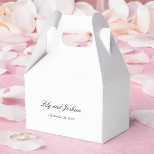 Classic Black and White Timeless Wedding Favour Box
