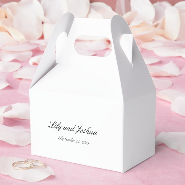 Classic Black and White Timeless Wedding Favour Box (Wedding)