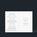 Classic Black and White Timeless Wedding Program<br><div class="desc">Elegant wedding program featuring a traditional layout with a combination classic serif and elegant script fonts.</div>