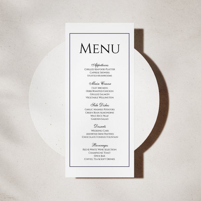 Classic Black and White Wedding Dinner Menu (Creator Uploaded)