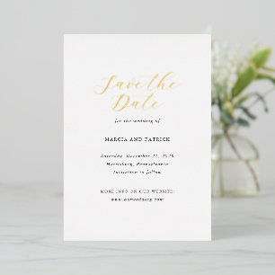 Classic Black and White Wedding Save the Date
