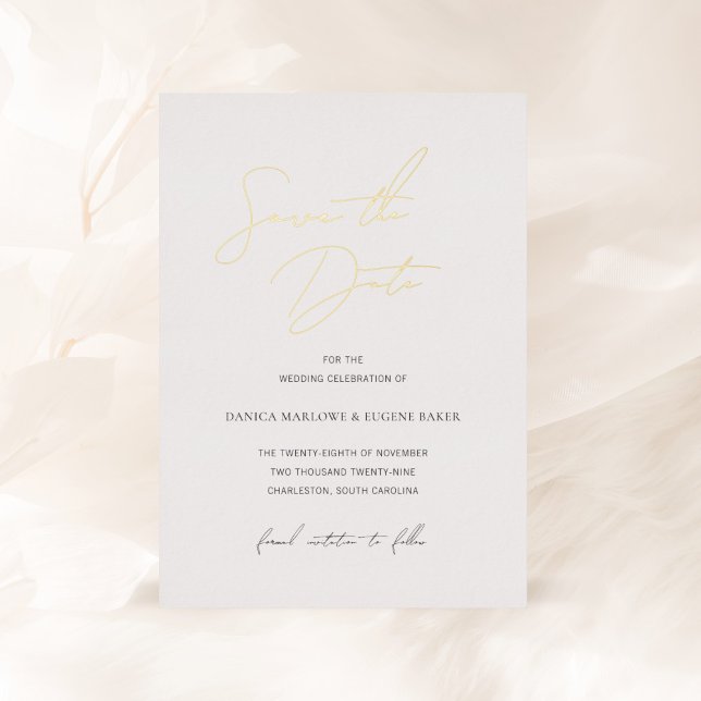 Classic Black and White Wedding Save the Date (Creator Uploaded)