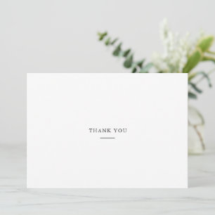 Classic Black and White Wedding Thank You Card