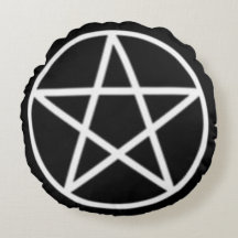 "Classic Black And White Wiccan Pentacle" 