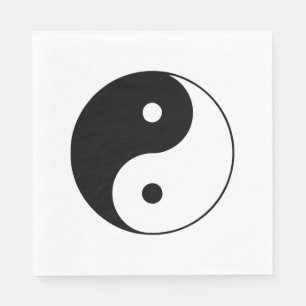 Classic Black and White Yin and Yang Napkin