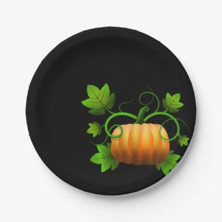 Classic Black Autumn Pumpkin Plates