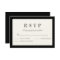 Classic Black Border Wedding RSVP Response Card