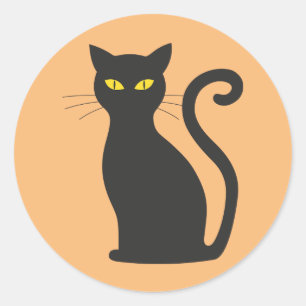 Classic Black Cat Stickers