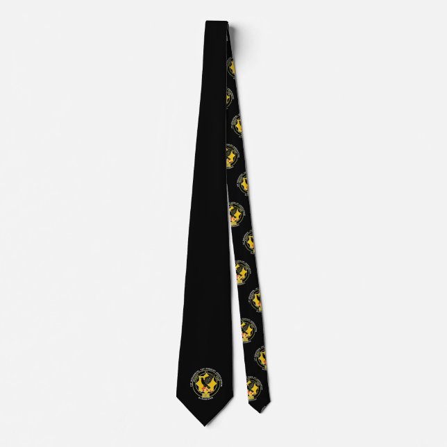 Classic Black Cavalry Tie (Front)