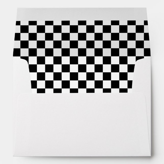 Classic black checkerboard envelope (Back (Bottom))