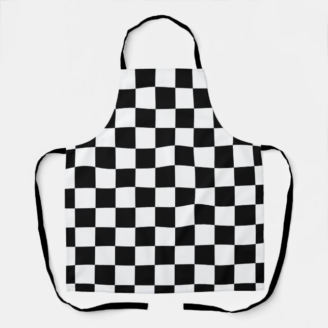 Classic black chequerboard apron (Front)
