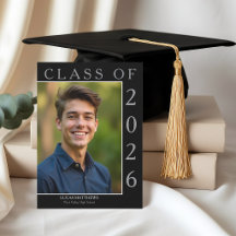 Classic Black Class of 2025 Graduate Custom Photo