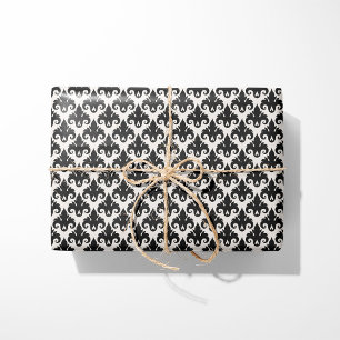 Classic Black Damask Wrapping Paper