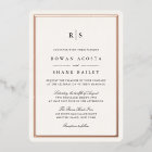 Classic Black & Ecru Border Monogram Wedding